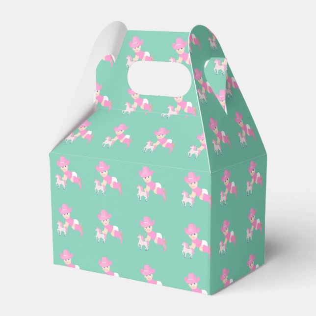 Cowgirl Babydusche oder Geburtstagsparty Gefallen  Geschenkschachtel (Vorderseite)