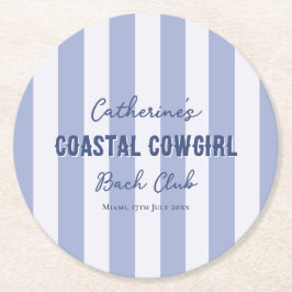 Cowgirl Bach Bach Club Runder Pappuntersetzer