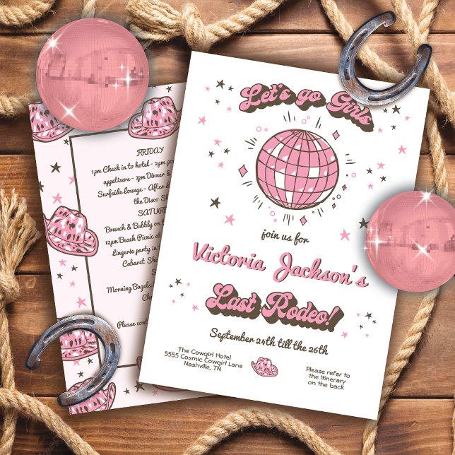 Cowgirl Bachelorette Tour Let's Go Girls Einladung (Von Creator hochgeladen)