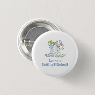 Cowgirl Bachelorette Wedding Brautparty Button