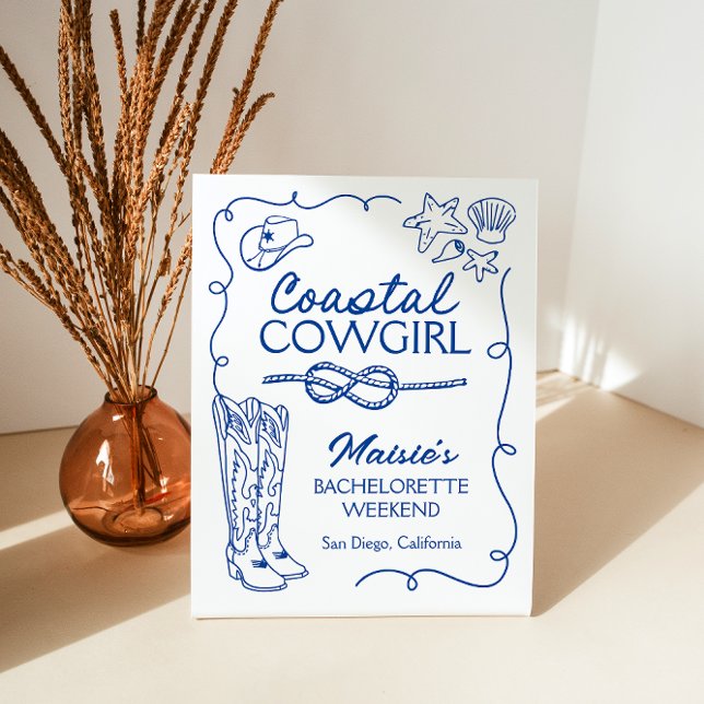 Cowgirl Bachelorette Weekend Sign Sockelschild (Von Creator hochgeladen)
