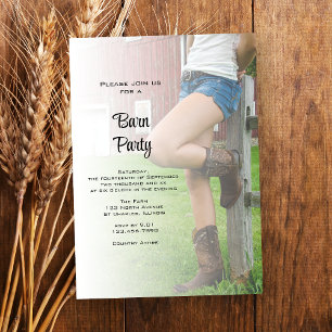 Cowgirl Barn Party Einladung