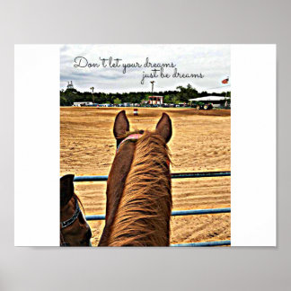 Cowgirl Barrel Racer Motivierend Zitatposter Poster