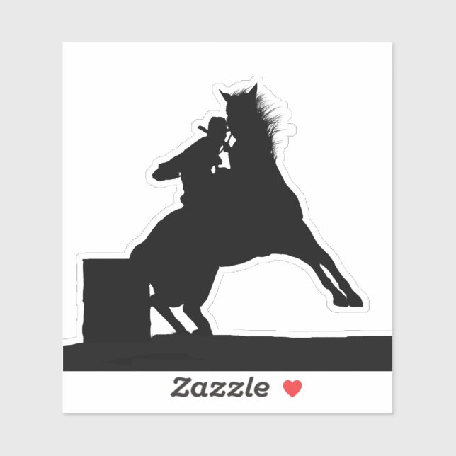 Cowgirl Barrel Racer und Rodeo Aufkleber (Blatt)