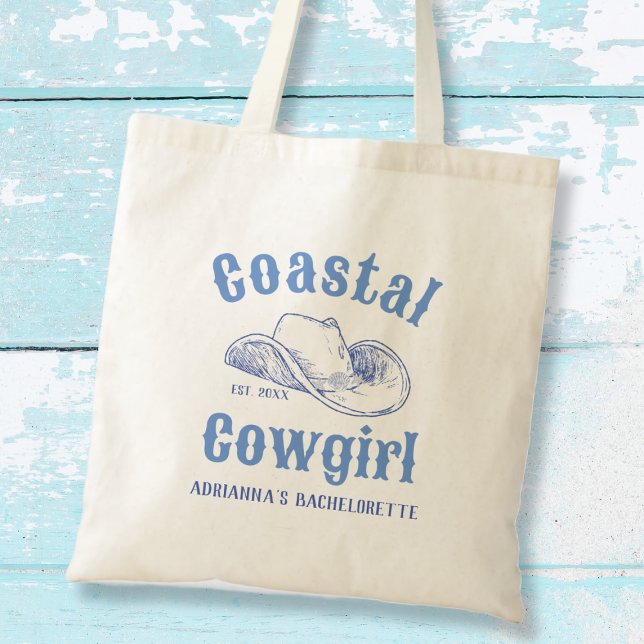 Cowgirl Beach Bachelorette Custom Tragetasche (Coastal Cowgirl Beach Bachelorette Custom Tote Bag)
