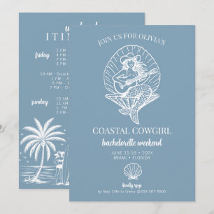 Cowgirl Beach Bachelorette Wochenende Einladung