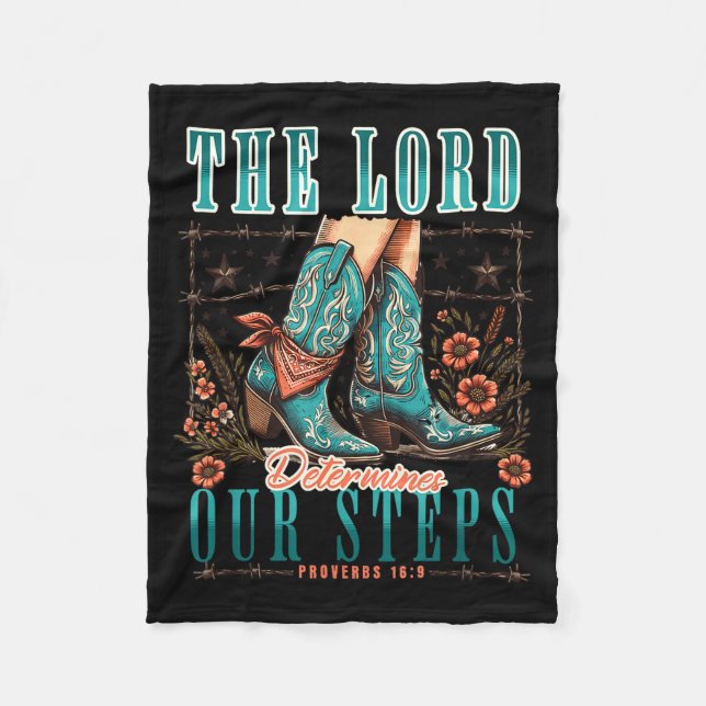 Cowgirl Bible Scripture Verse Western Jesus For Wo Fleecedecke (Vorderseite)
