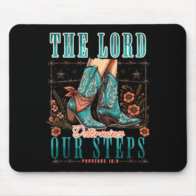 Cowgirl Bible Scripture Verse Western Jesus For Wo Mousepad (Vorne)