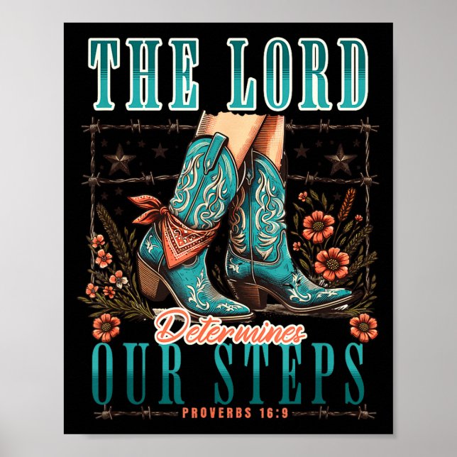 Cowgirl Bible Scripture Verse Western Jesus For Wo Poster (Vorne)