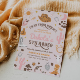 Cowgirl Birthday Einladung | 5. Rodeo - Einladung