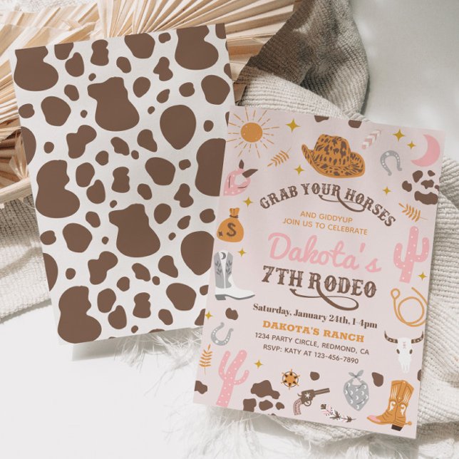 Cowgirl Birthday Einladung | 7. Rodeo - Einladung (Von Creator hochgeladen)