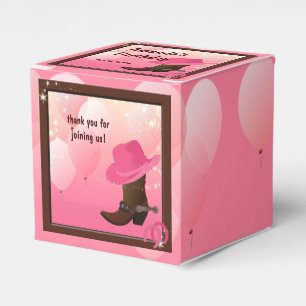 Cowgirl Birthday Party Hot Pink Gefallen Box Geschenkschachtel