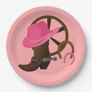 Cowgirl Birthday Party Pappteller