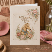 Cowgirl Blue Geburtstags-Dankeschön