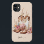 Cowgirl Boost Floral Monogram Case-Mate iPhone Hülle<br><div class="desc">Der gesamte Text ist einstellbar. Boho floral Cowgirl Boots Simple and Elegant Monogram. Ändern Sie einfach den Text,  um Ihre Bedürfnisse zu erfüllen.</div>