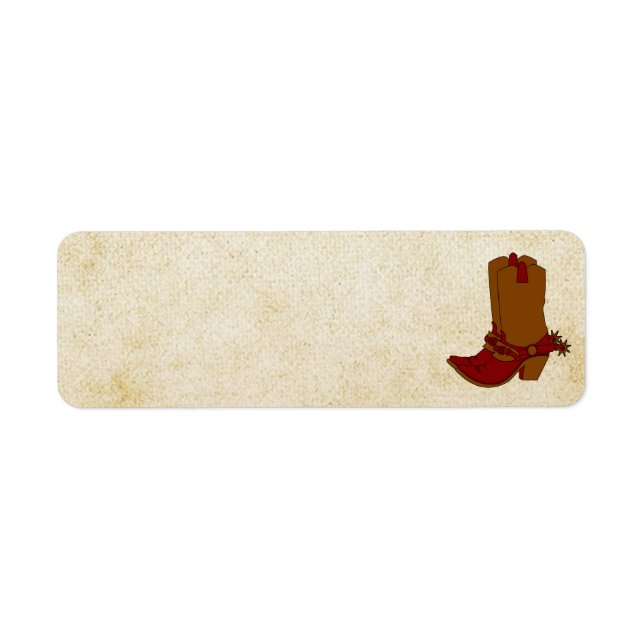 Cowgirl Boot Address Label (Vorne)