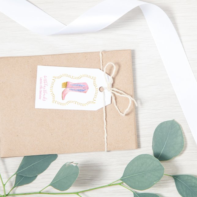 Cowgirl Boot Western Birthday Geschenkanhänger (Von Creator hochgeladen)