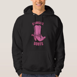 Cowgirl Boots Country Rodeo Western Princess Hoodie