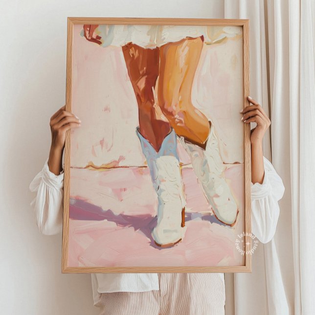 Cowgirl Boots Painting - Western Chic Wall Art Poster (Von Creator hochgeladen)
