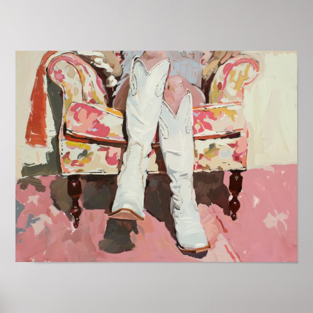 Cowgirl Boots Print Poster (Vorne)