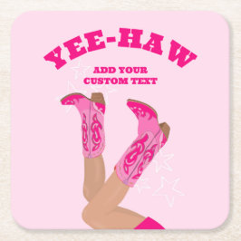 Cowgirl Boots Rechteckiger Pappuntersetzer