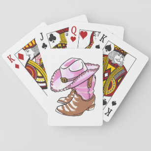 Cowgirl Boots und Hat Spielkarten
