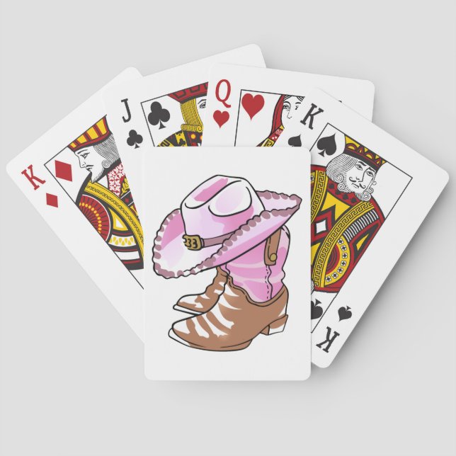 Cowgirl Boots und Hat Spielkarten (Rückseite)