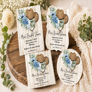 Cowgirl-Brautparty-Einladung Postkarte
