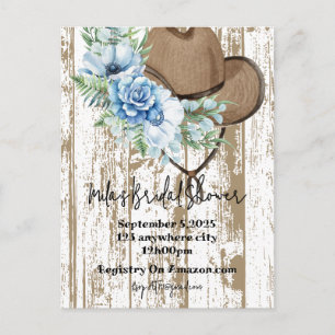 Cowgirl-Brautparty-Einladung Postkarte