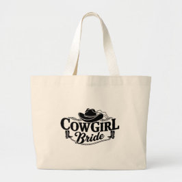 Cowgirl Bride Jumbo Stoffbeutel