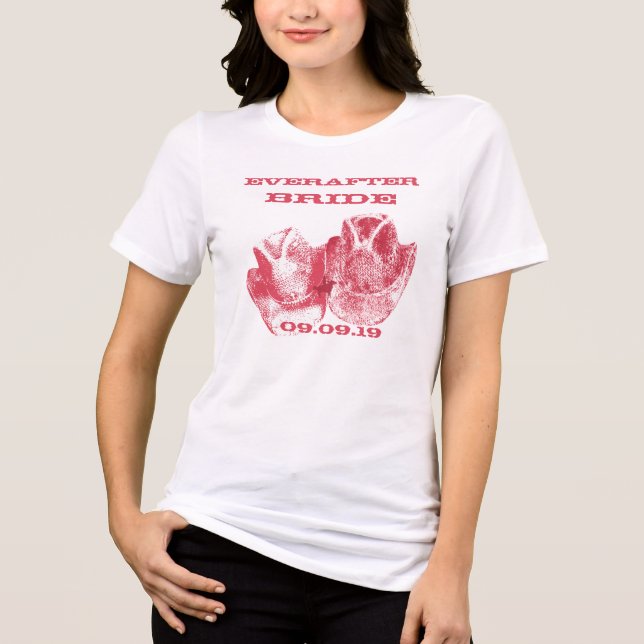 Cowgirl Bride nach Hochzeit von T - Shirt (Vorderseite)