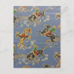 Cowgirl Bronc Rider Postkarte