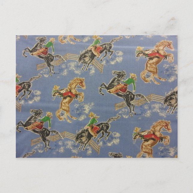 Cowgirl Bronc Rider Postkarte (Vorderseite)
