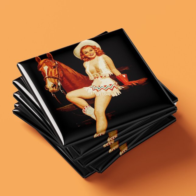 Cowgirl-Button Magnet (Von Creator hochgeladen)