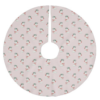 Cowgirl Christmas Boot Pattern Tree Skirt Polyester Weihnachtsbaumdecke