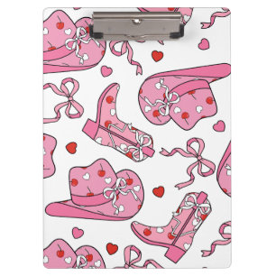Cowgirl Coquette Pink Klemmbrett