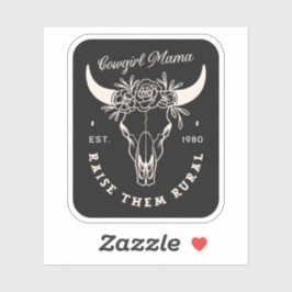 Cowgirl Country Mama dunkler Western Gothic ästhet Aufkleber