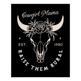 Cowgirl Country Mama Western ästhetische Zitate sc Poster