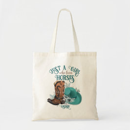 Cowgirl Cowboy Stiefel, dass Girl Liebe Pferde Nam Tragetasche