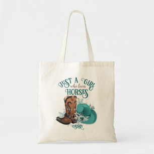 Cowgirl Cowboy Stiefel, dass Girl Liebe Pferde Nam Tragetasche