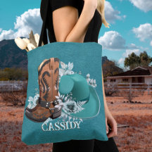 Cowgirl Cowboy Stiefel mit türkisfarbenem Ledernam