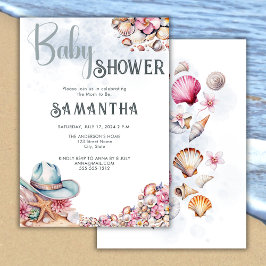 Cowgirl Cowgirl Baby Dusche Party Blume Muscheln Einladung