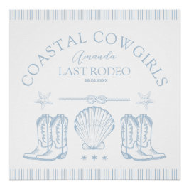 Cowgirl Cowgirl Boots Western Junggeselinnen-Absch Poster