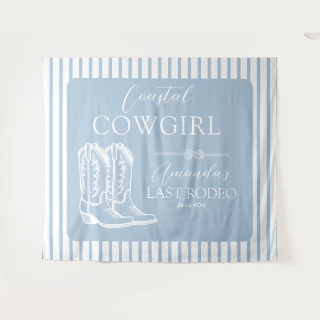 Cowgirl Cowgirl Boots Western Junggeselinnen-Absch Wandteppich (Vorderseite (Horizontal))