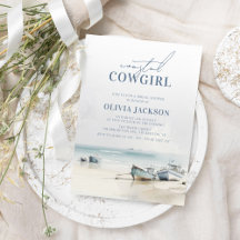 Cowgirl Cowgirl Modernes Watercolor Brautparty
