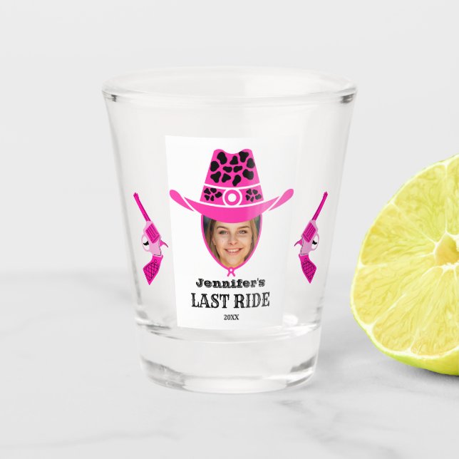 Cowgirl Custom Foto   Schnapsglas (Vorderseite)