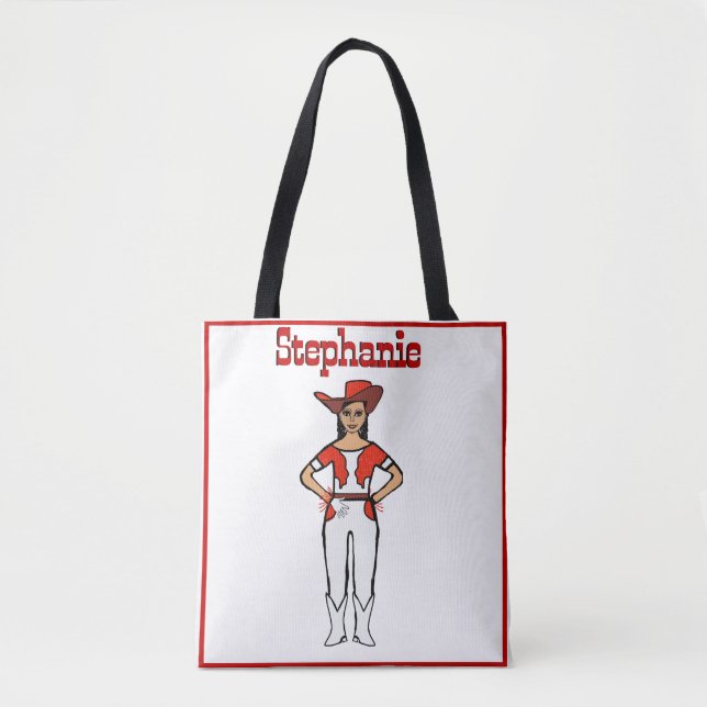 Cowgirl Dancer Tasche White Red Fringe B (Vorderseite)