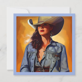 Cowgirl-Dankeschön-Karten-Leere Mitteilungskarten 