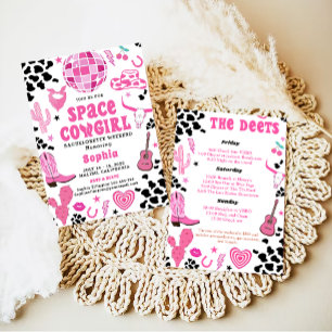 Cowgirl Disco Bachelorette Einladung