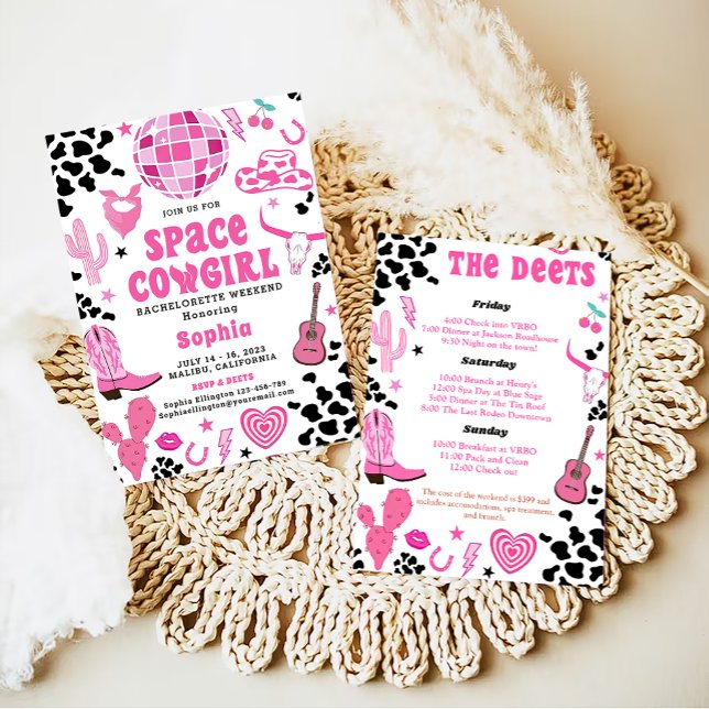 Cowgirl Disco Bachelorette Einladung (Von Creator hochgeladen)